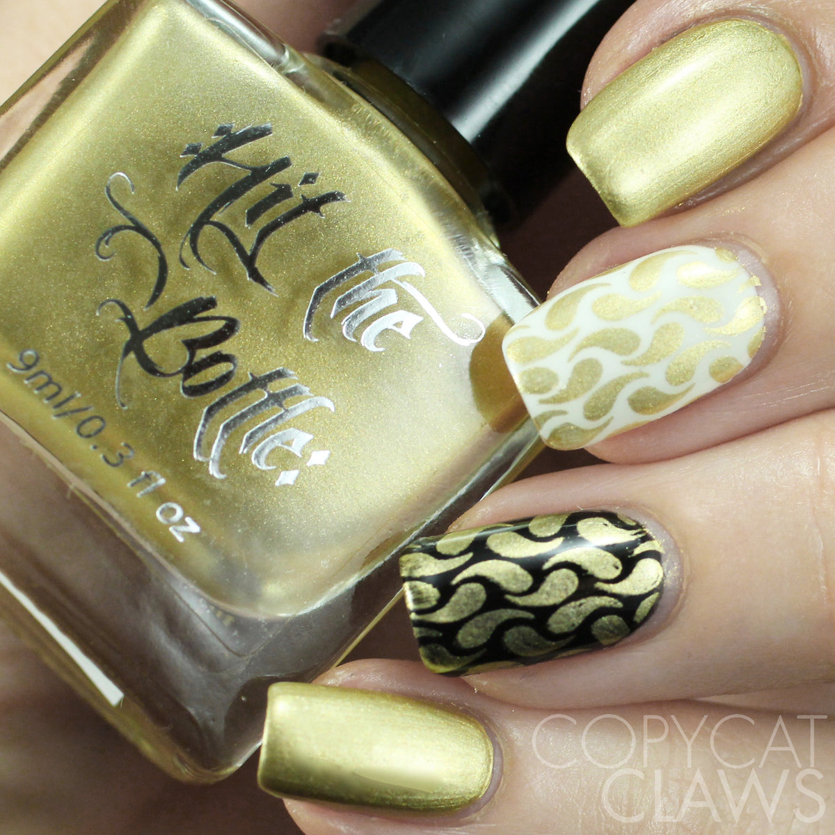 Hit the Bottle &quot;Spun Gold&quot; Stamping Polish