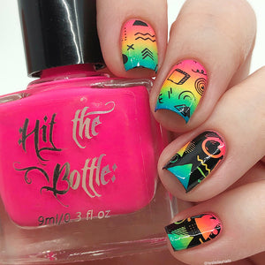 Hit the Bottle- Stamping Plate- Retro Patterns 80's and 90's