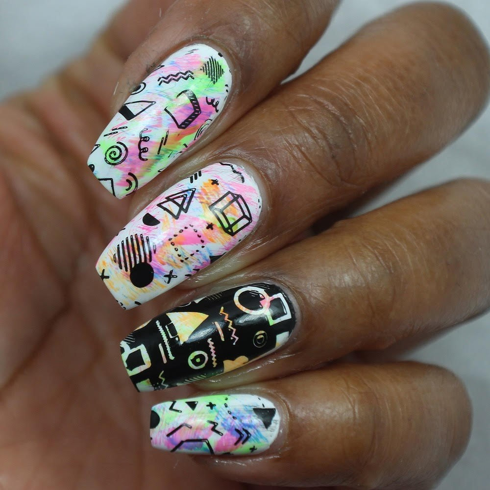 Hit the Bottle- Stamping Plate- Retro Patterns 80&#39;s and 90&#39;s