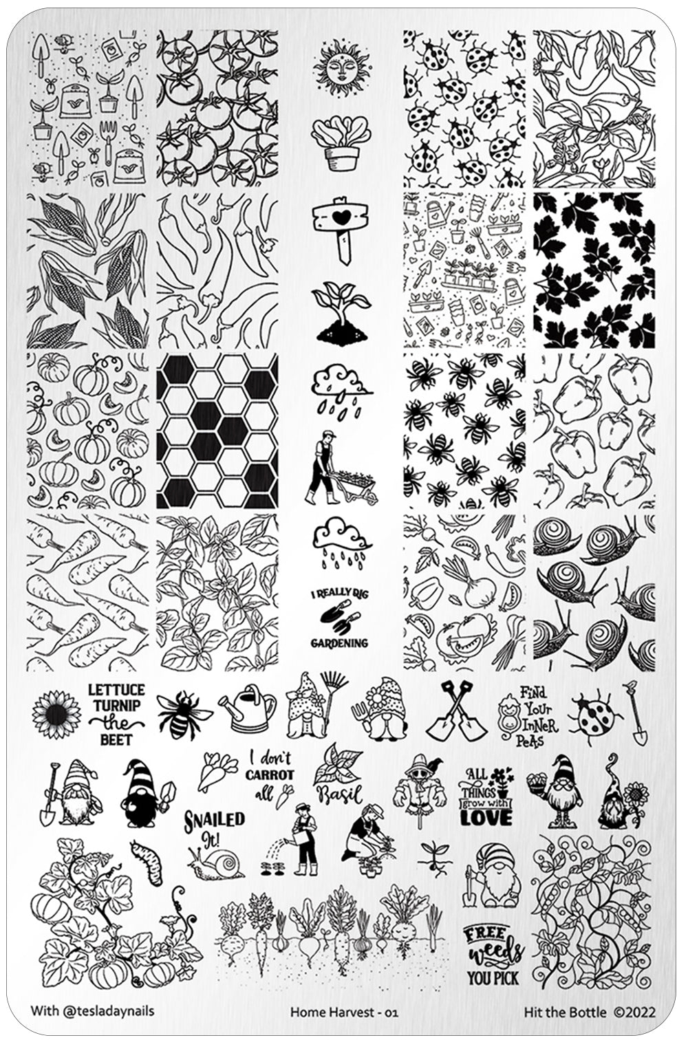 Hit the Bottle- Stamping Plate- Home Harvest