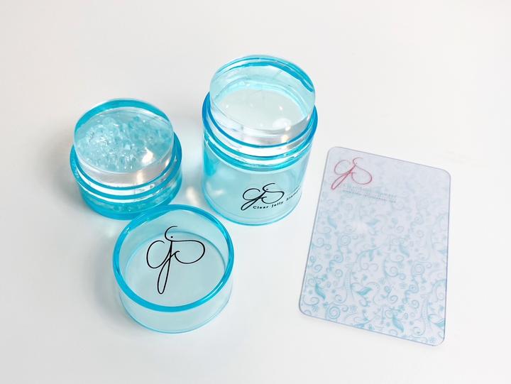 Clear Jelly Stamper- Lil Bling Stamper (Teal)