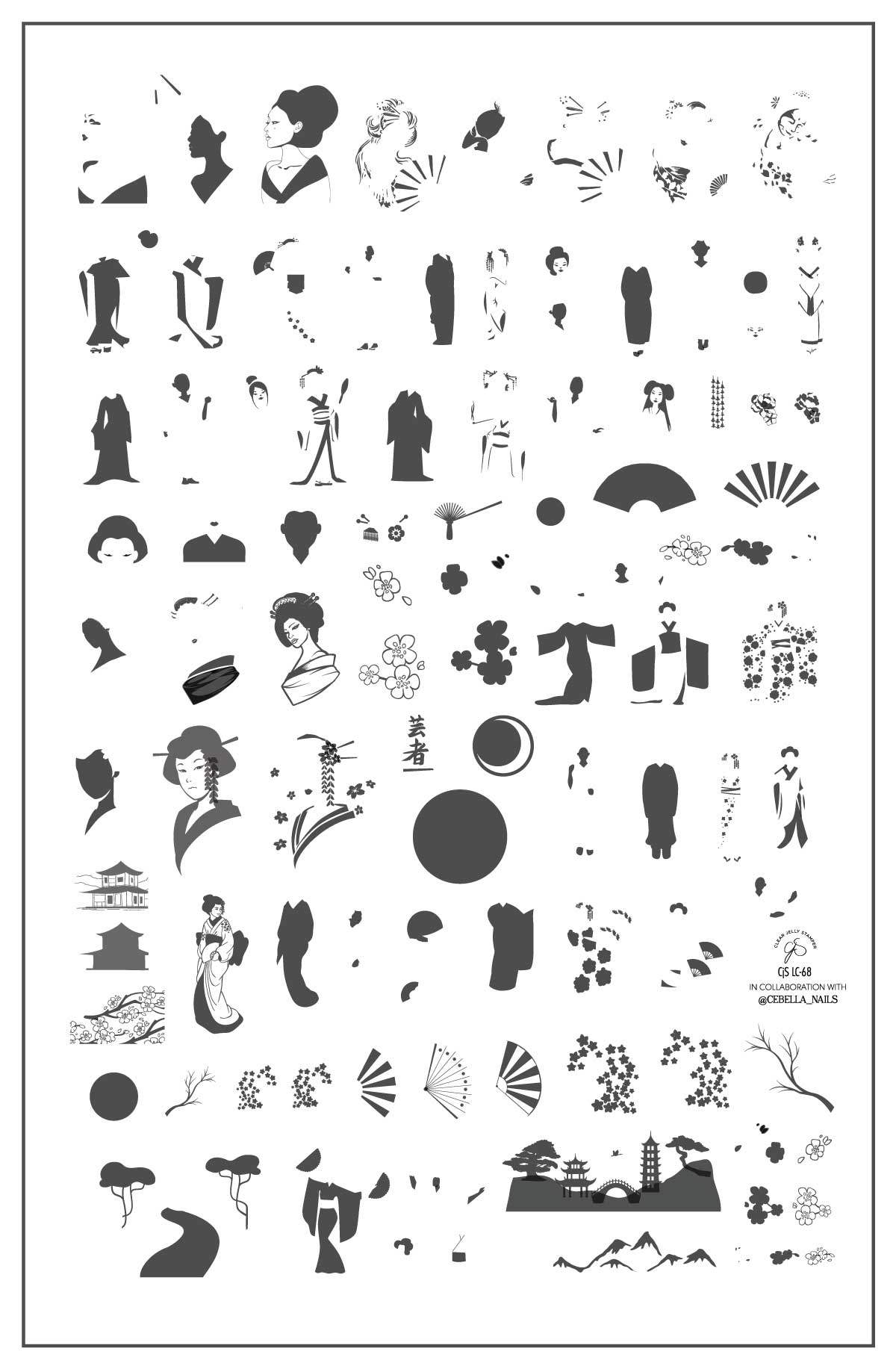 Clear Jelly Stamper- LC-68- Geisha