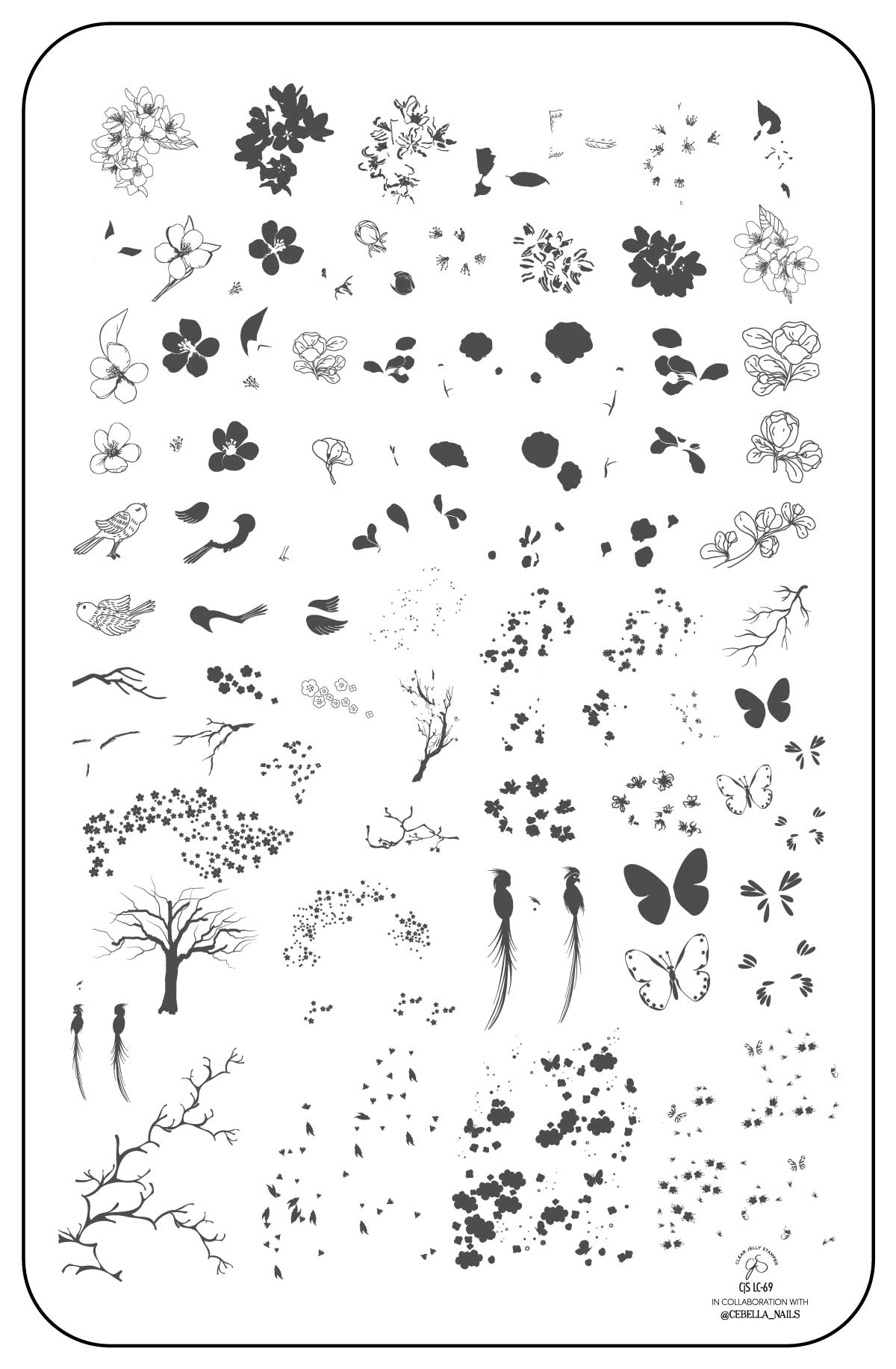 Clear Jelly Stamper- LC-69- Sakura
