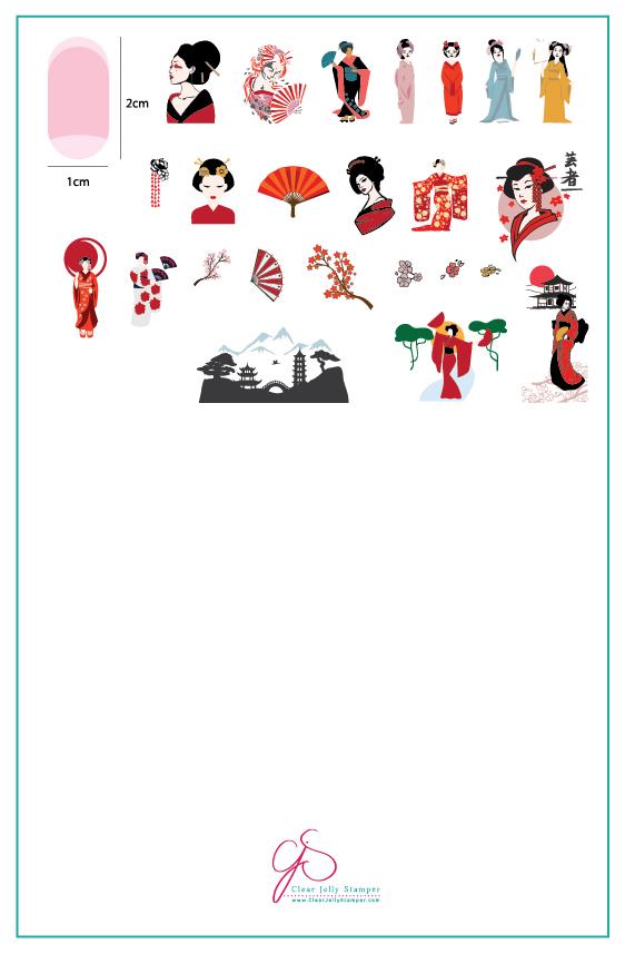 Clear Jelly Stamper- LC-68- Geisha