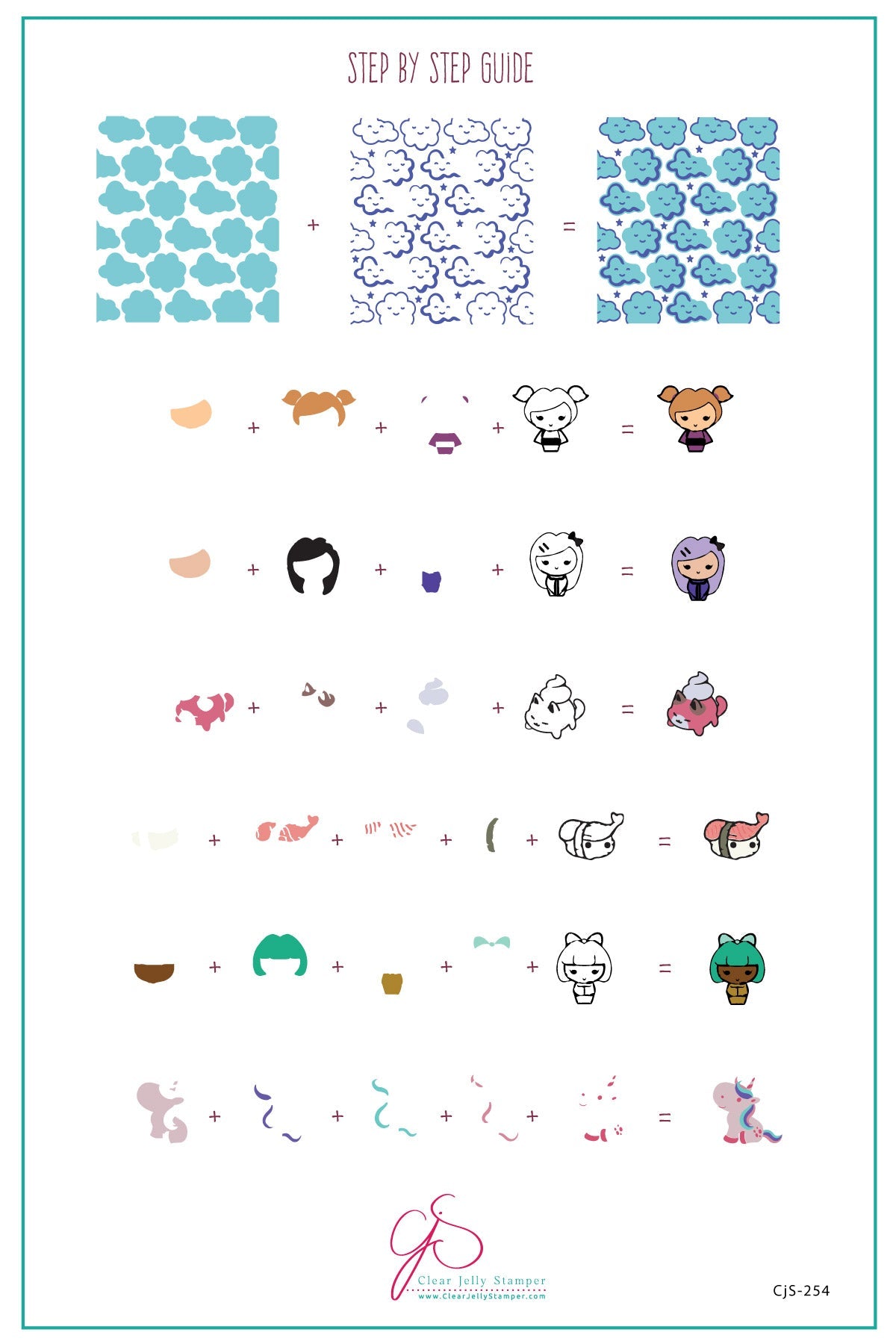 Clear Jelly Stamper- CjS-254- Kawaii