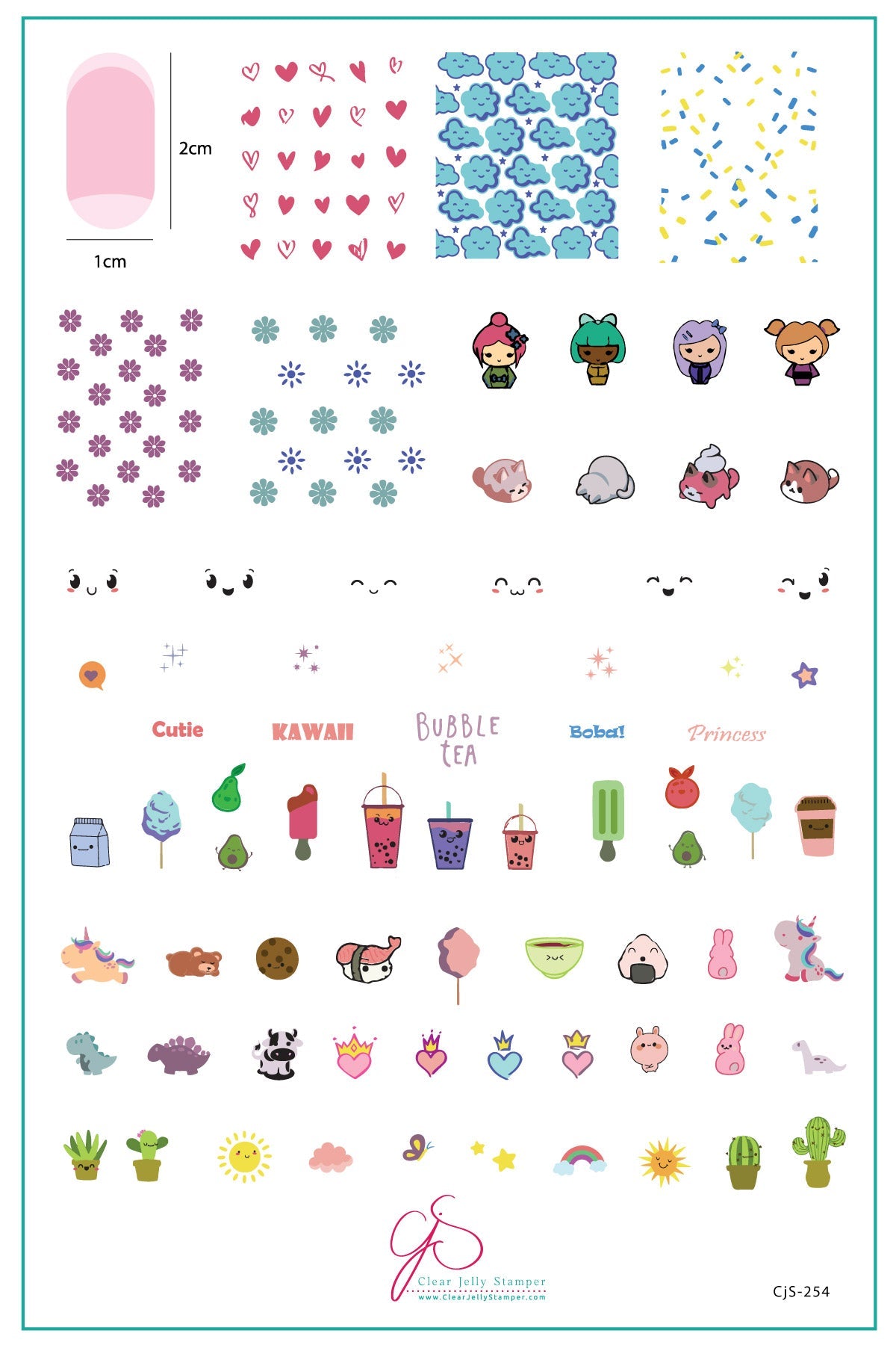 Clear Jelly Stamper- CjS-254- Kawaii
