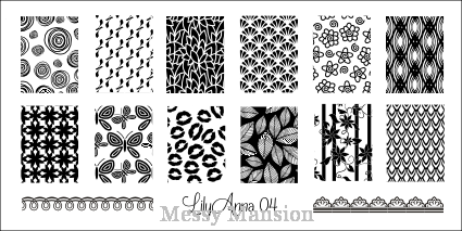 Messy Mansion LilyAnna Stamping Plates LA04