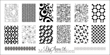 Messy Mansion LilyAnna Stamping Plates LA06