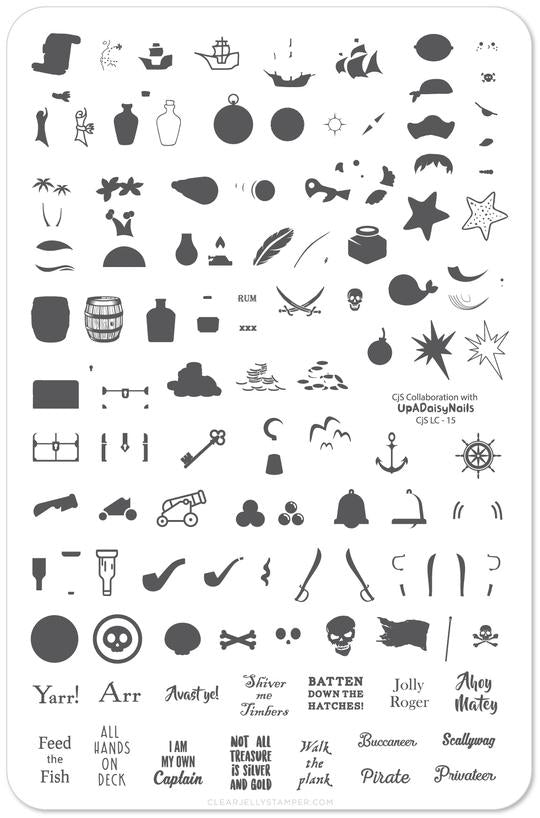 Clear Jelly Stamper- LC-15- Ahoy Matey