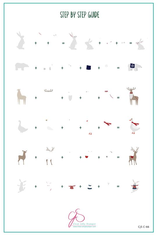 Clear Jelly Stamper- C-66- Love, Peace, Joy