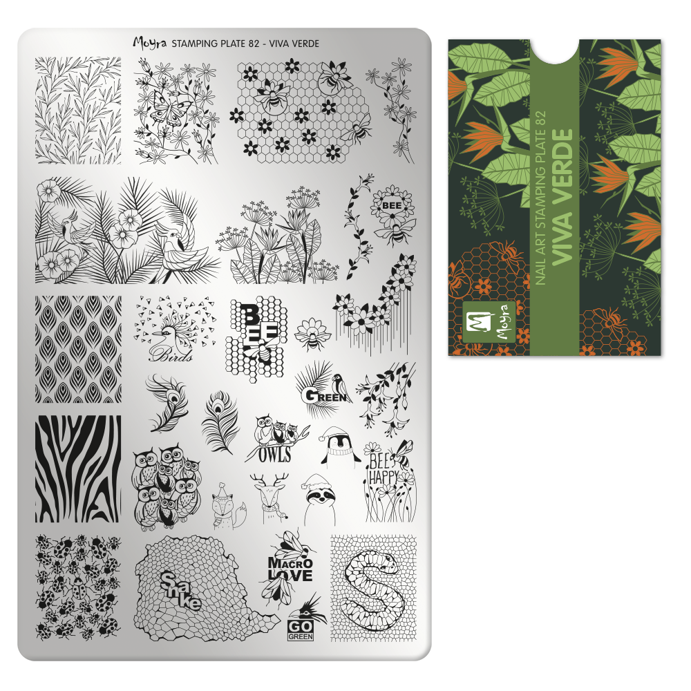 Moyra Stamping Plate 082- Viva Verde