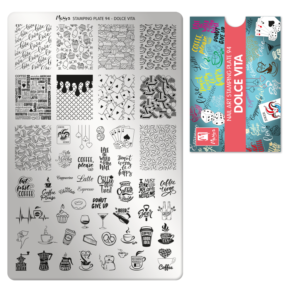 Moyra Stamping Plate 094- Dolce Vita