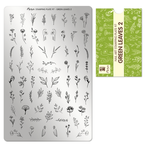 Moyra Stamping Plate 097- Green Leaves 2