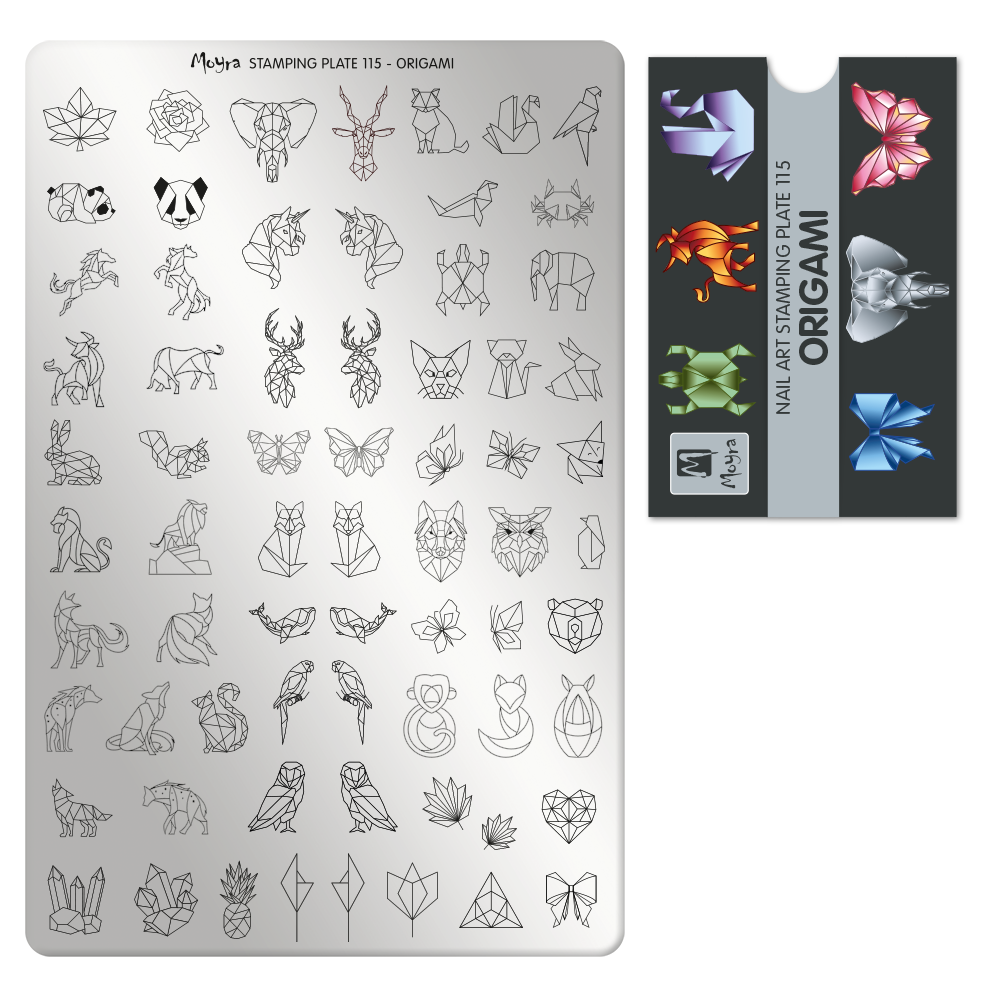 Moyra Stamping Plate 115- Origami
