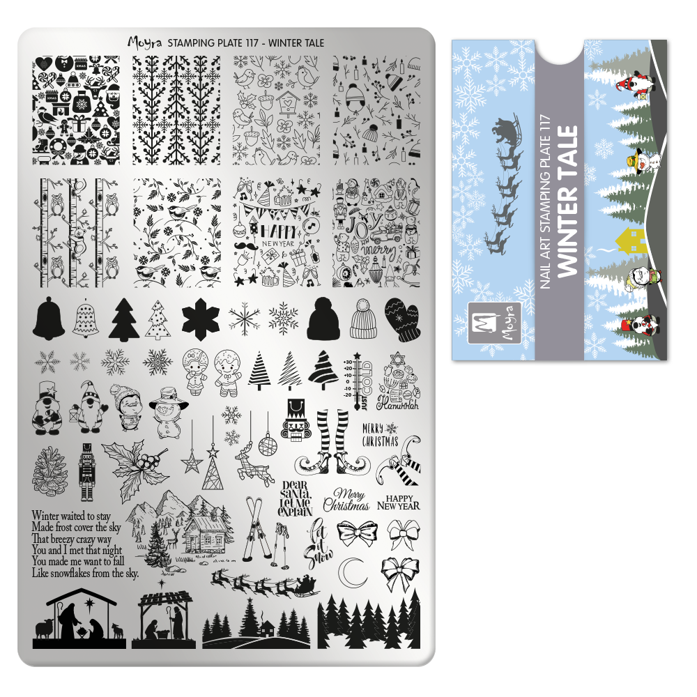 Moyra Stamping Plate 117- Winter Tale