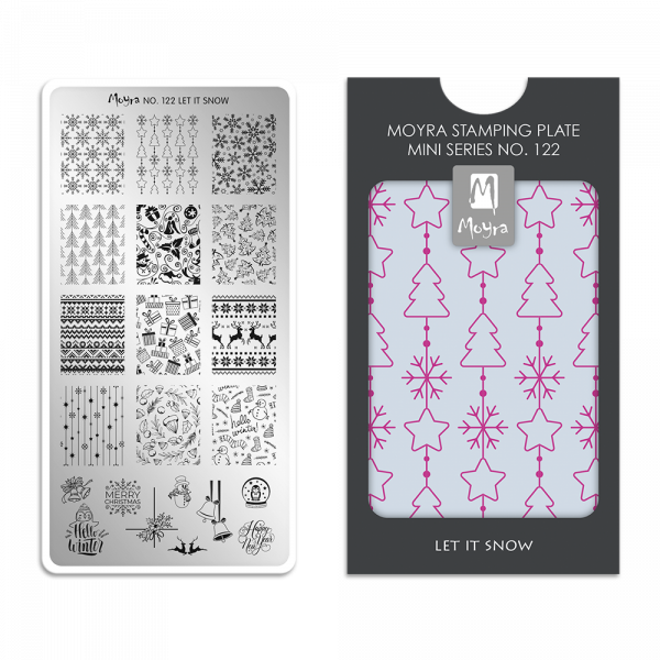 Moyra Mini Stamping Plate 122- Let It Snow
