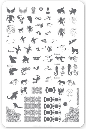 Clear Jelly Stamper- CjS-107- Mythical Creatures