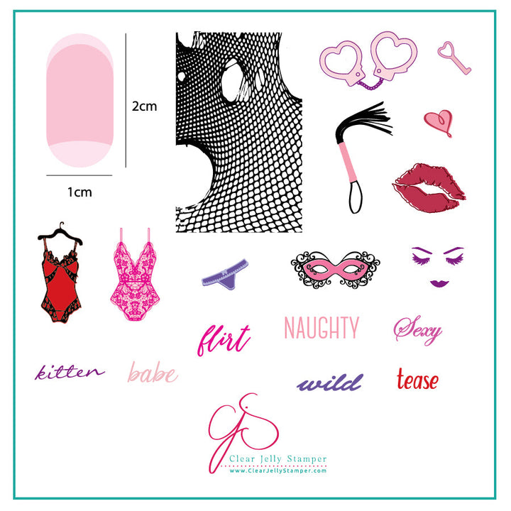 Clear Jelly Stamper- V-07- Risque