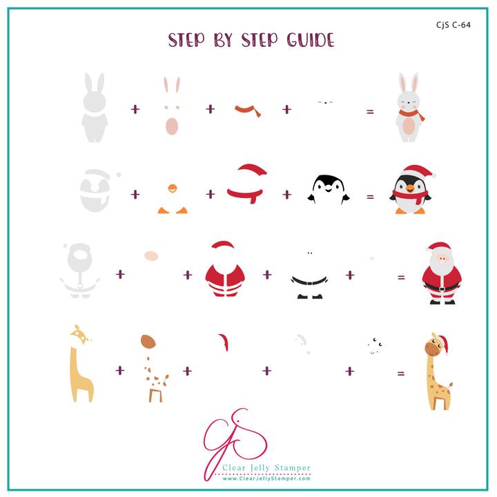 Clear Jelly Stamper- C-64- Oh, What Fun!