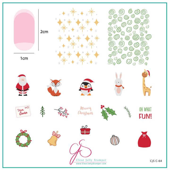 Clear Jelly Stamper- C-64- Oh, What Fun!