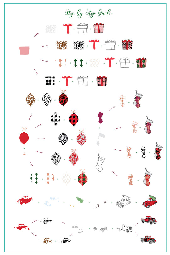 Clear Jelly Stamper- C-74- Patterned Holidays 2.0