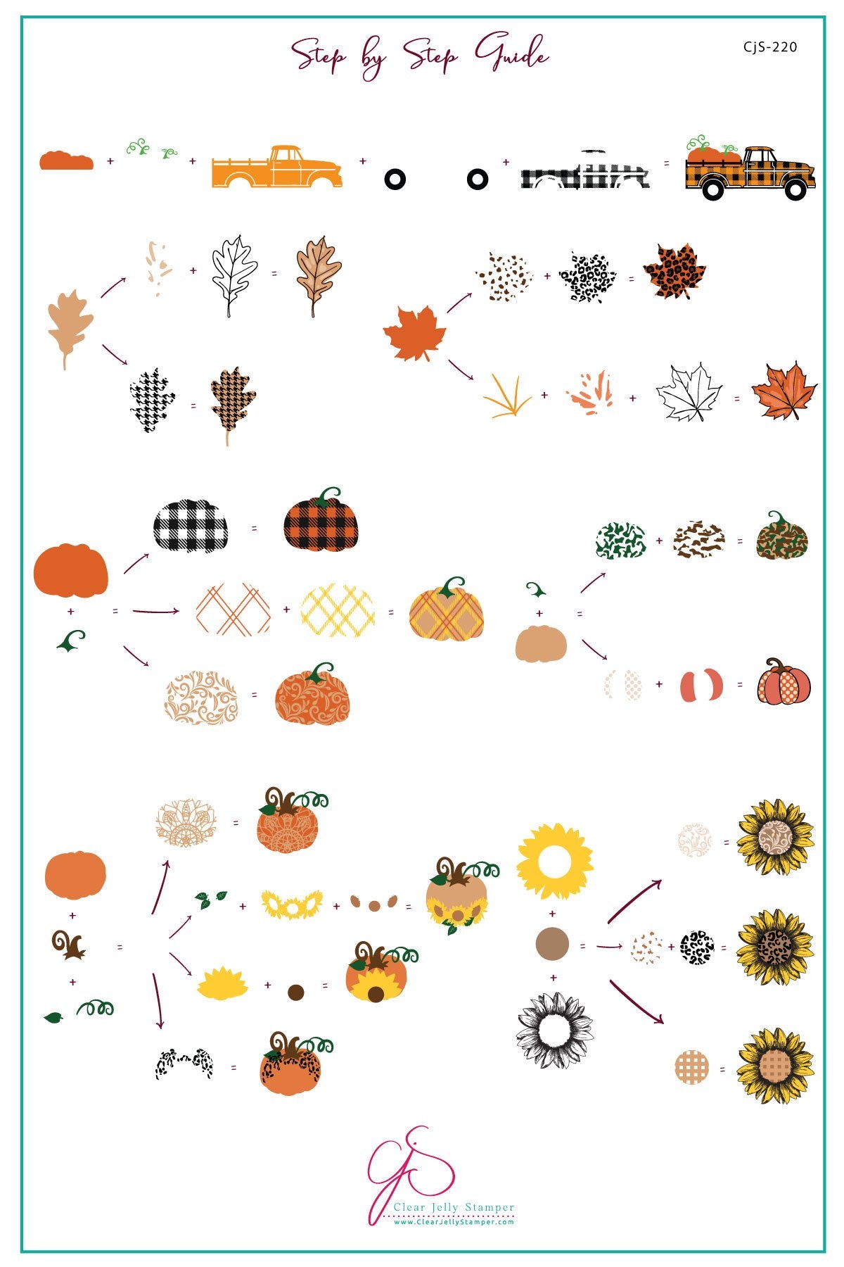 Clear Jelly Stamper- CjS-220- Pattern Pumpkins