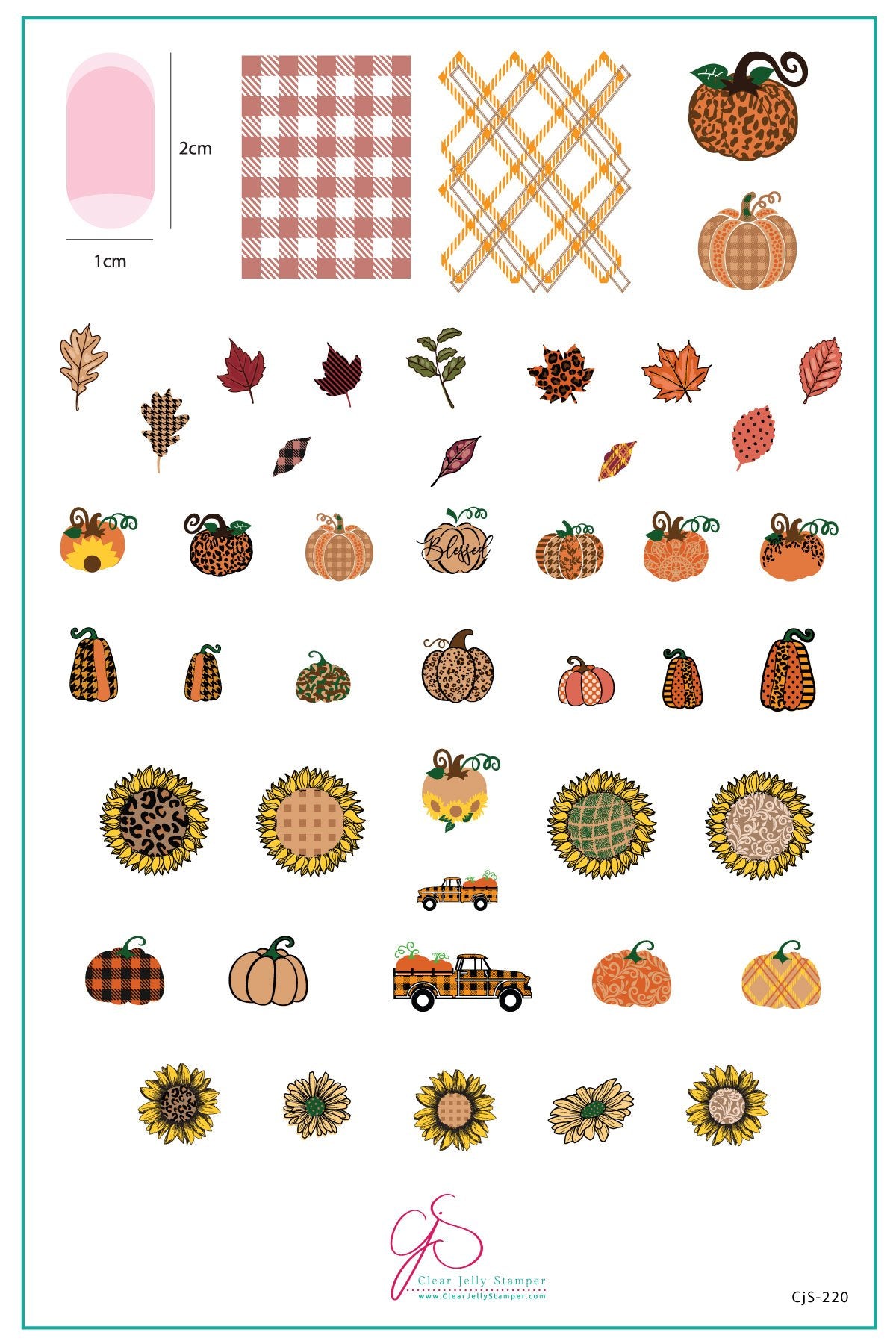 Clear Jelly Stamper- CjS-220- Pattern Pumpkins