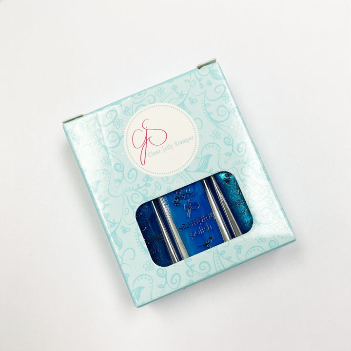 Clear Jelly Stamper- Stamping Polish- Peacock Trio (3 colors)