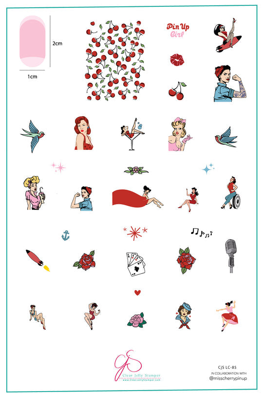 Clear Jelly Stamper- LC-85- Pin-up