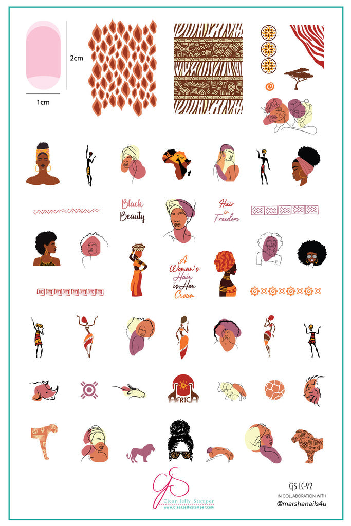 Clear Jelly Stamper- LC-92- Pride of Black Beauty