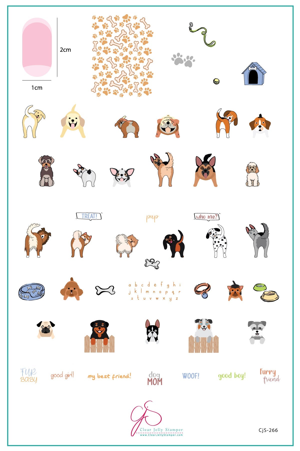 Clear Jelly Stamper- CjS-266- Pup