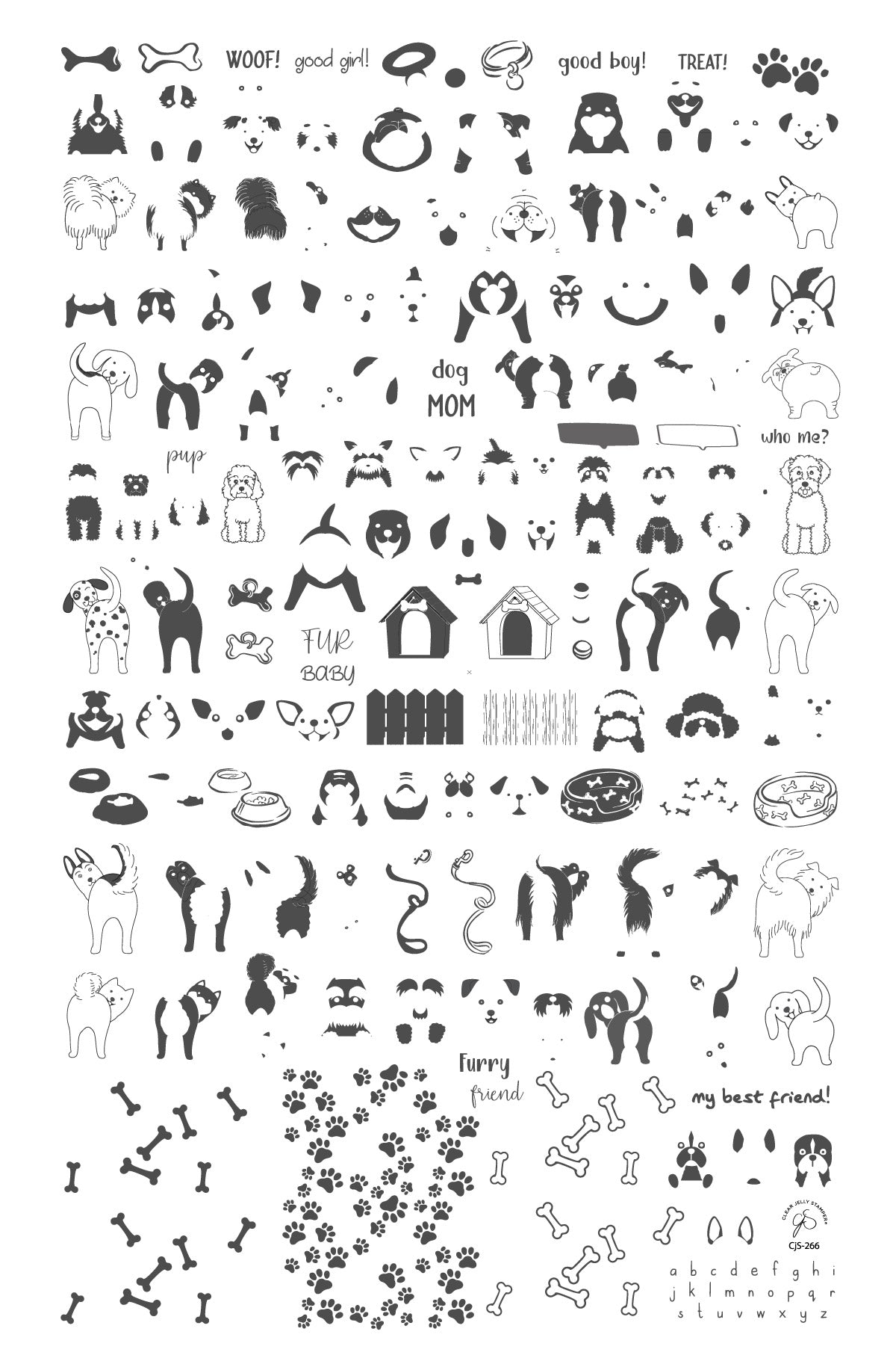 Clear Jelly Stamper- CjS-266- Pup