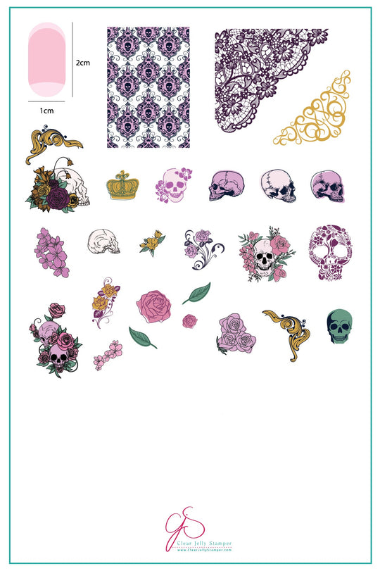 Clear Jelly Stamper- LC-31- Romantic Rebel