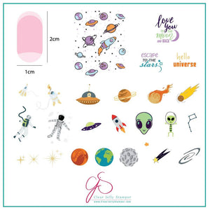Clear Jelly Stamper- CjS-161- Hello Universe