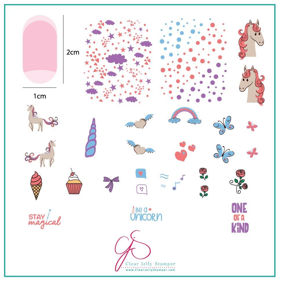 Clear Jelly Stamper- CjS-094- Lil Unicorn
