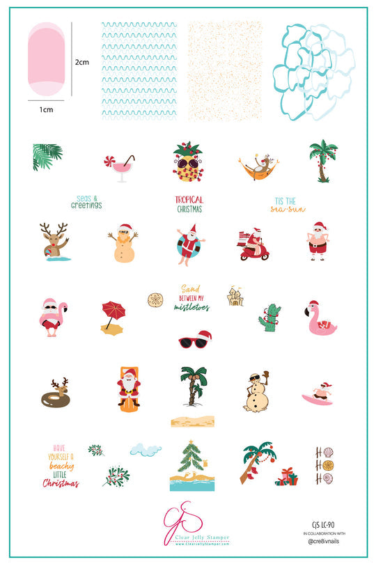 Clear Jelly Stamper- LC-90- Sand Between My Mistletoes