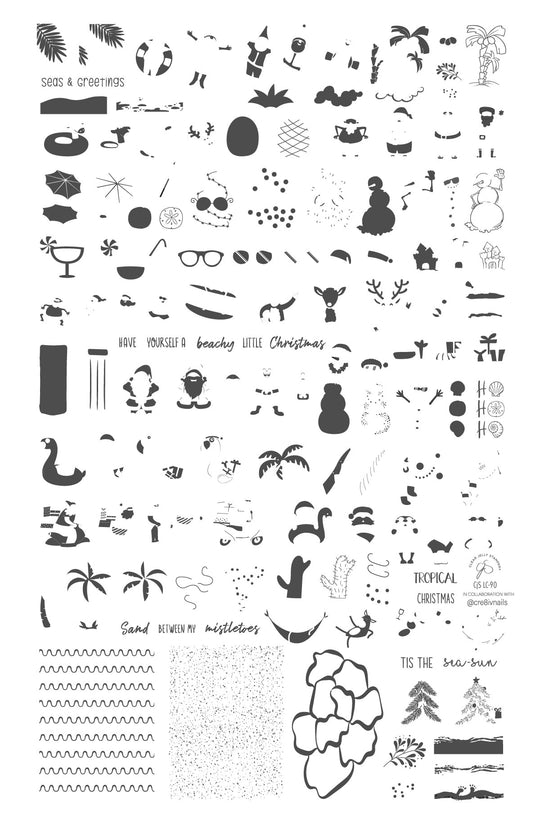 Clear Jelly Stamper- LC-90- Sand Between My Mistletoes