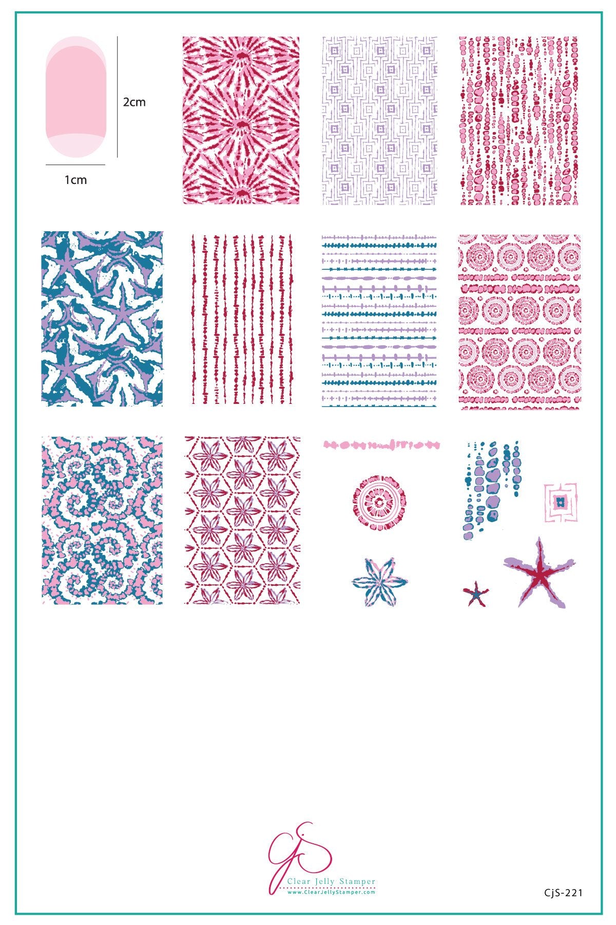 Clear Jelly Stamper- CjS-221- Shibori