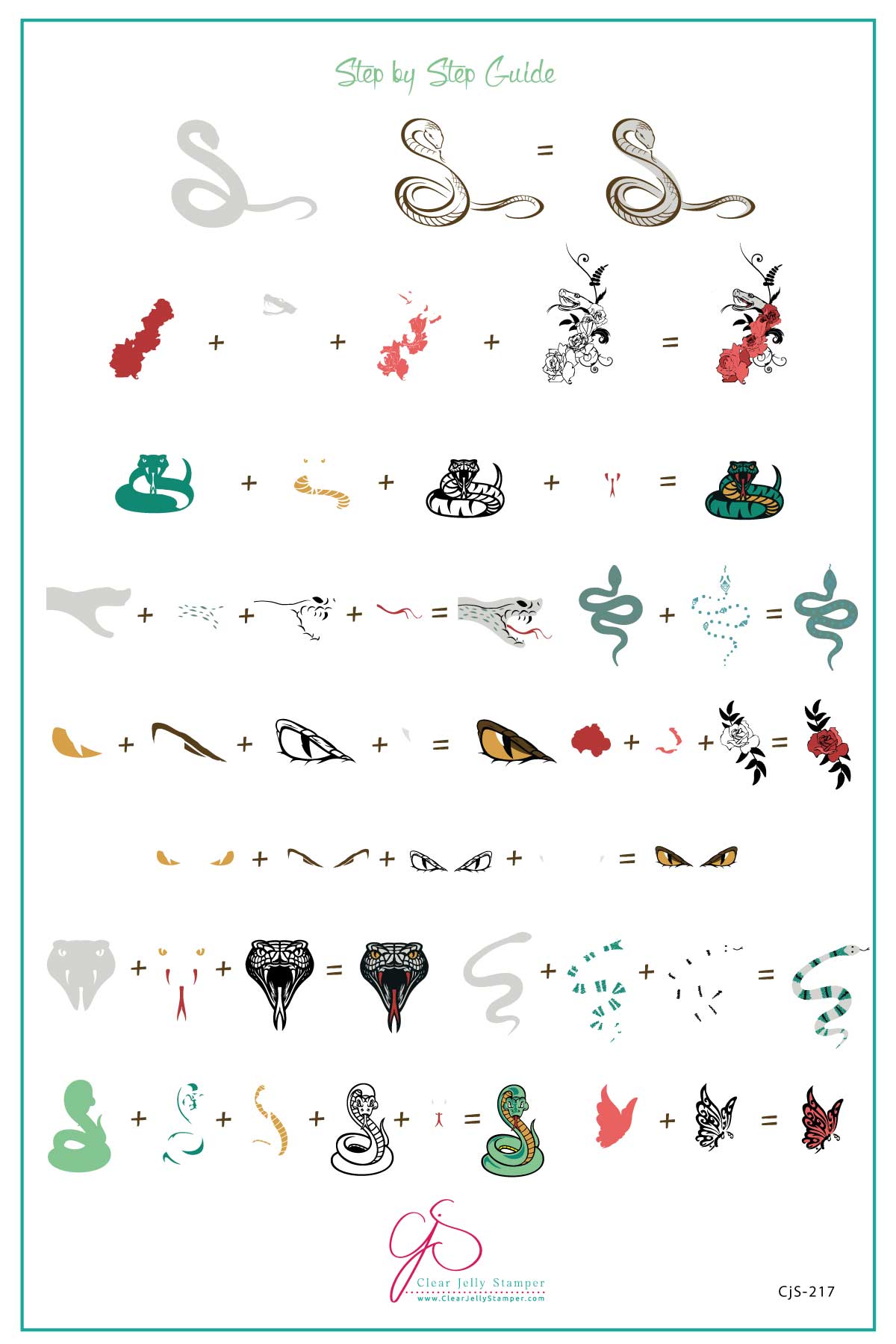 Clear Jelly Stamper- CjS-217- Snake