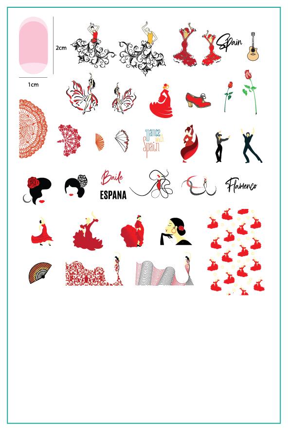 Clear Jelly Stamper- LC-60- Dance with Spain