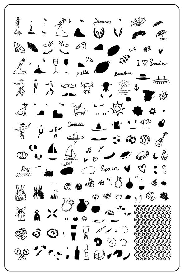 Clear Jelly Stamper- LC-61- I Love Spain