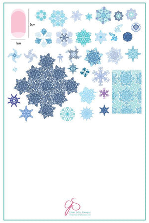 Clear Jelly Stamper- CjS-143- Frozen Flakes