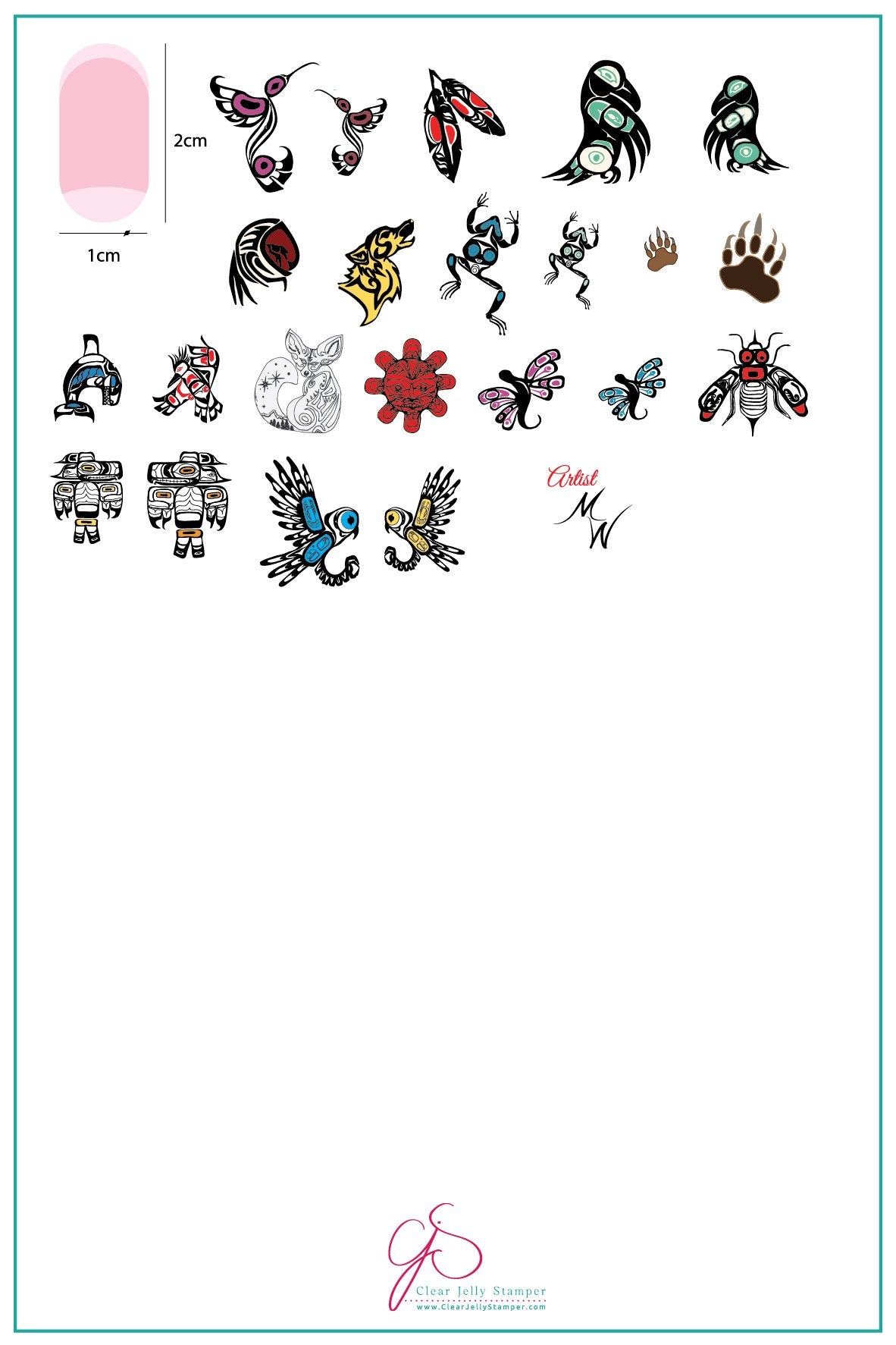 Clear Jelly Stamper- LC-39- Tribal Spirits by Minnie