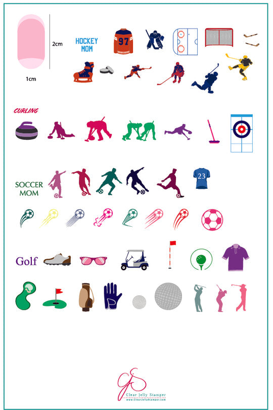 Clear Jelly Stamper- CjS-091- Sports Fans