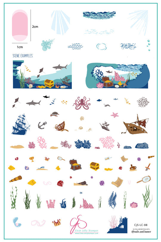 Clear Jelly Stamper- LC-88- Sunken Treasure