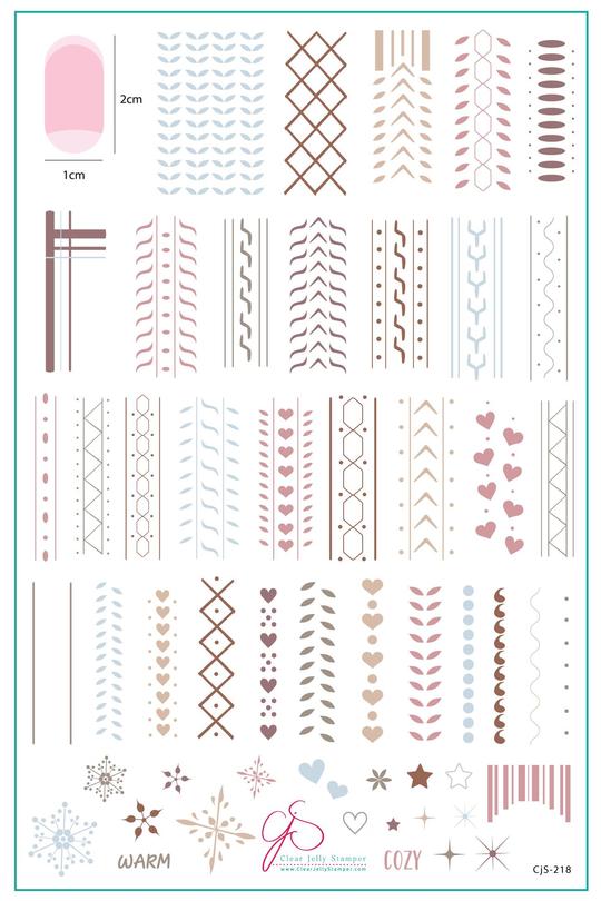 Clear Jelly Stamper- CjS-218- Sweater Textures
