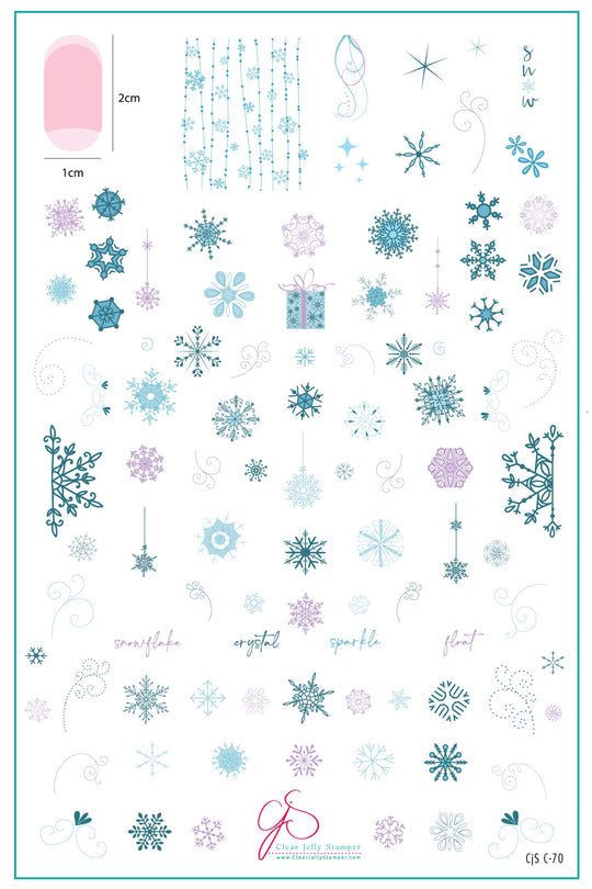 Clear Jelly Stamper- C-70- Swirling on Ice