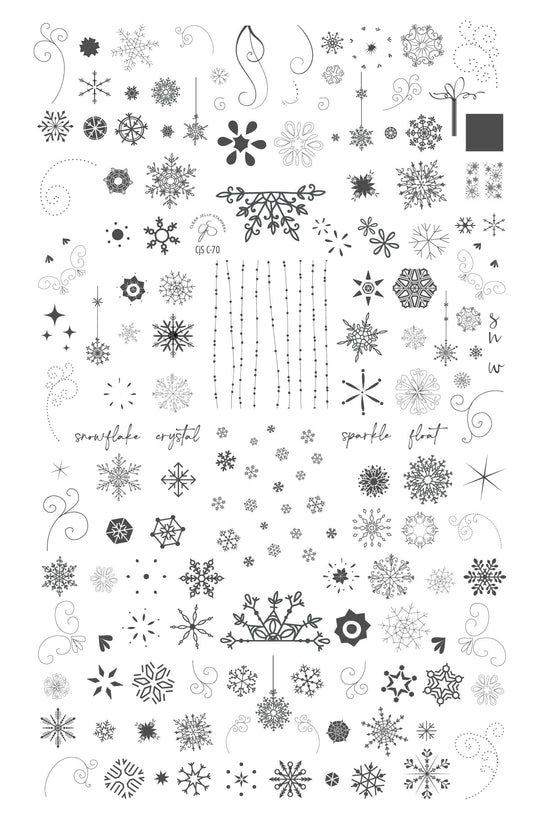 Clear Jelly Stamper- C-70- Swirling on Ice