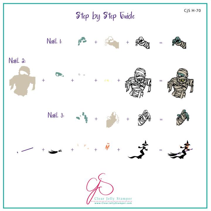 Clear Jelly Stamper- H-70- The Mummy