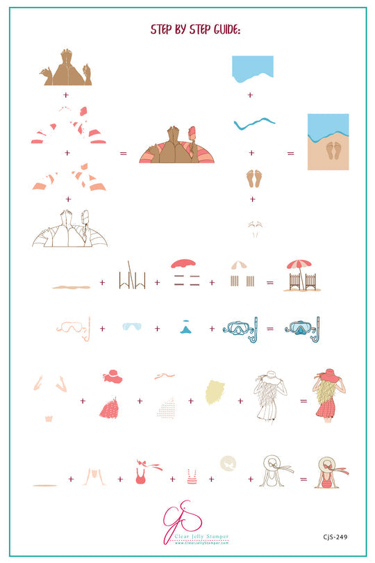 Clear Jelly Stamper- CjS-249- This Way to the Beach